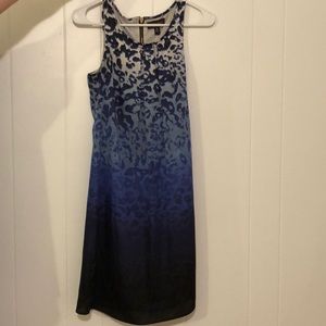 Blue cheetah print dress